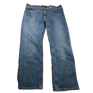 Ariat‎ Rebar M5 Slim Straight Blue Jeans Mens Size 42x30